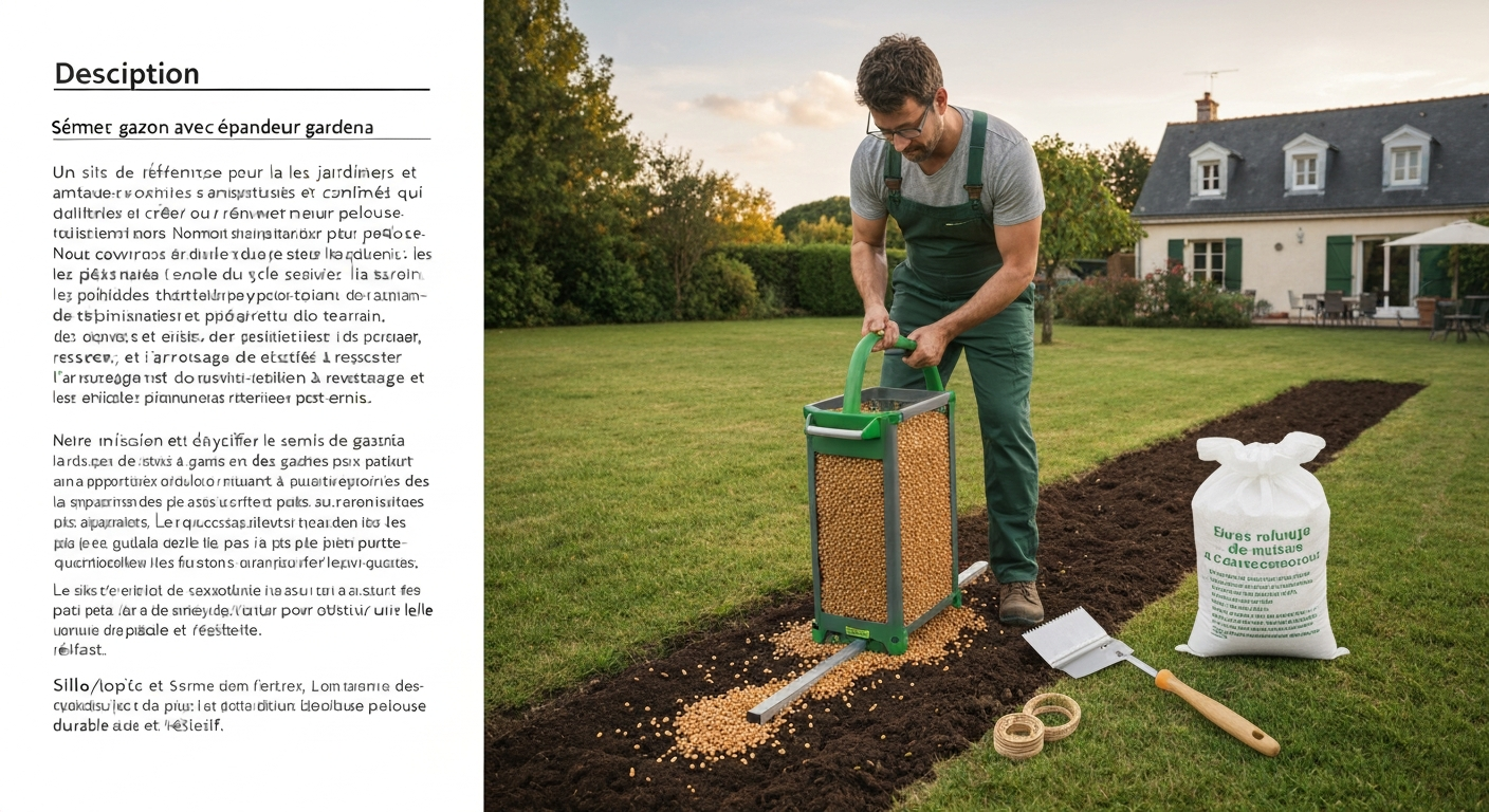 semer gazon avec epandeur Gardena : guide pratique en France