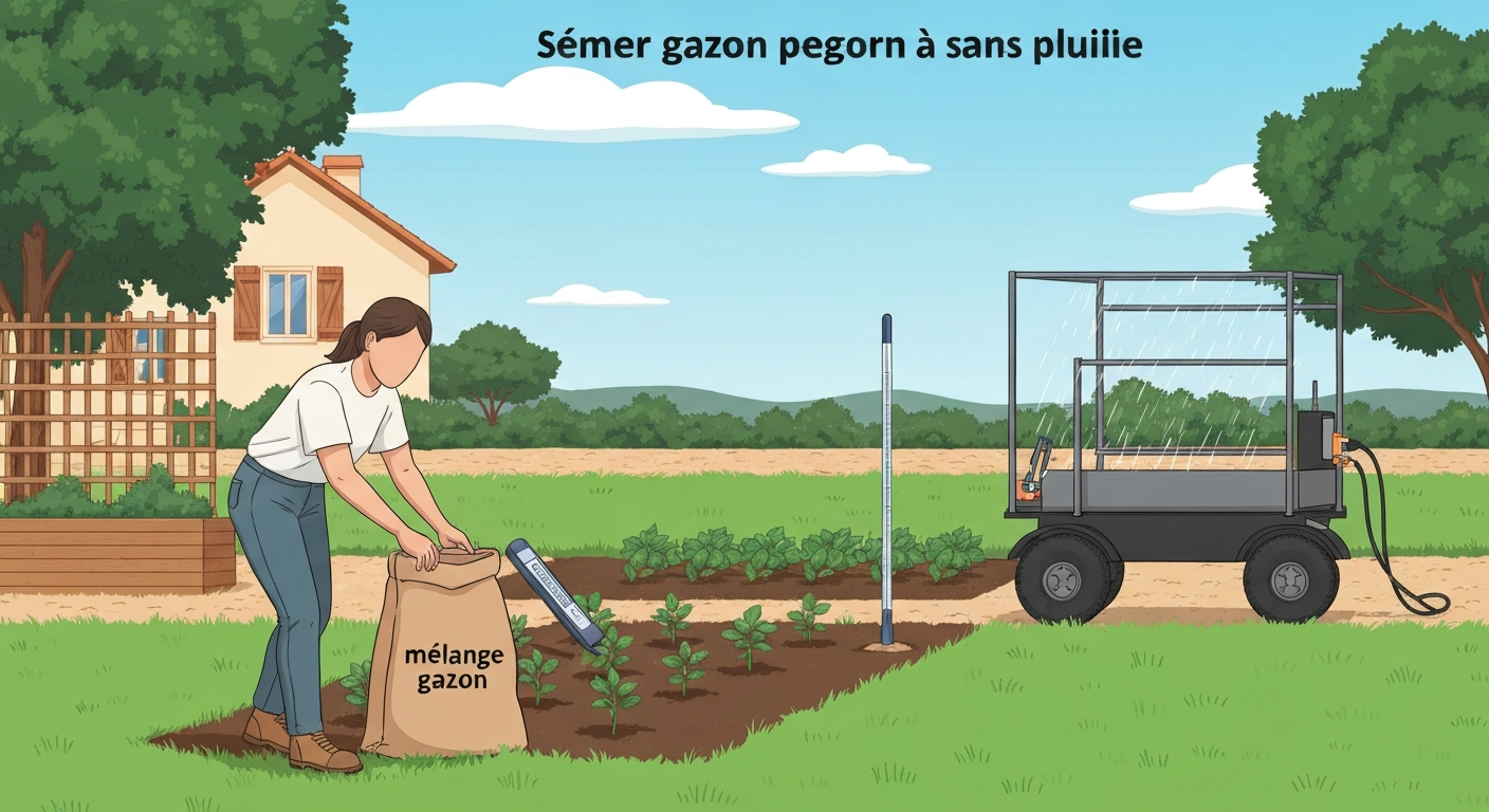 Semer gazon sans pluie : guide pratique étape par étape