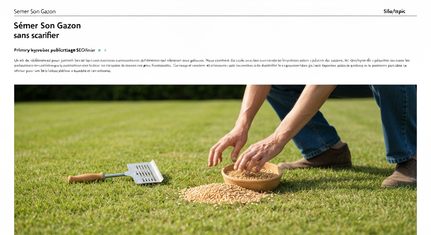 semer gazon sans scarifier : guide pratique et alternatives