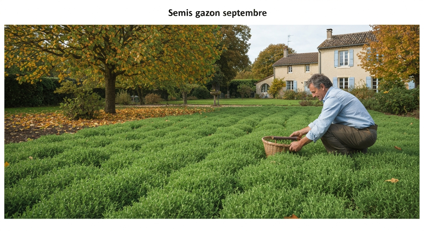 Semis gazon septembre : guide complet pour réussir l'automne