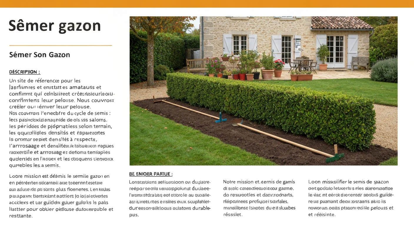 Semer gazon étape : guide pratique complet pas à pas en France
