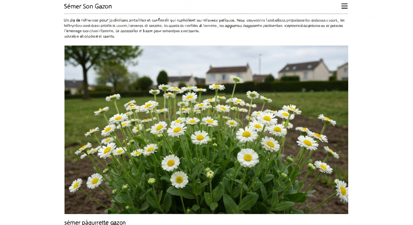 Semer pâquerette gazon : guide complet pour pelouse fleurie.
