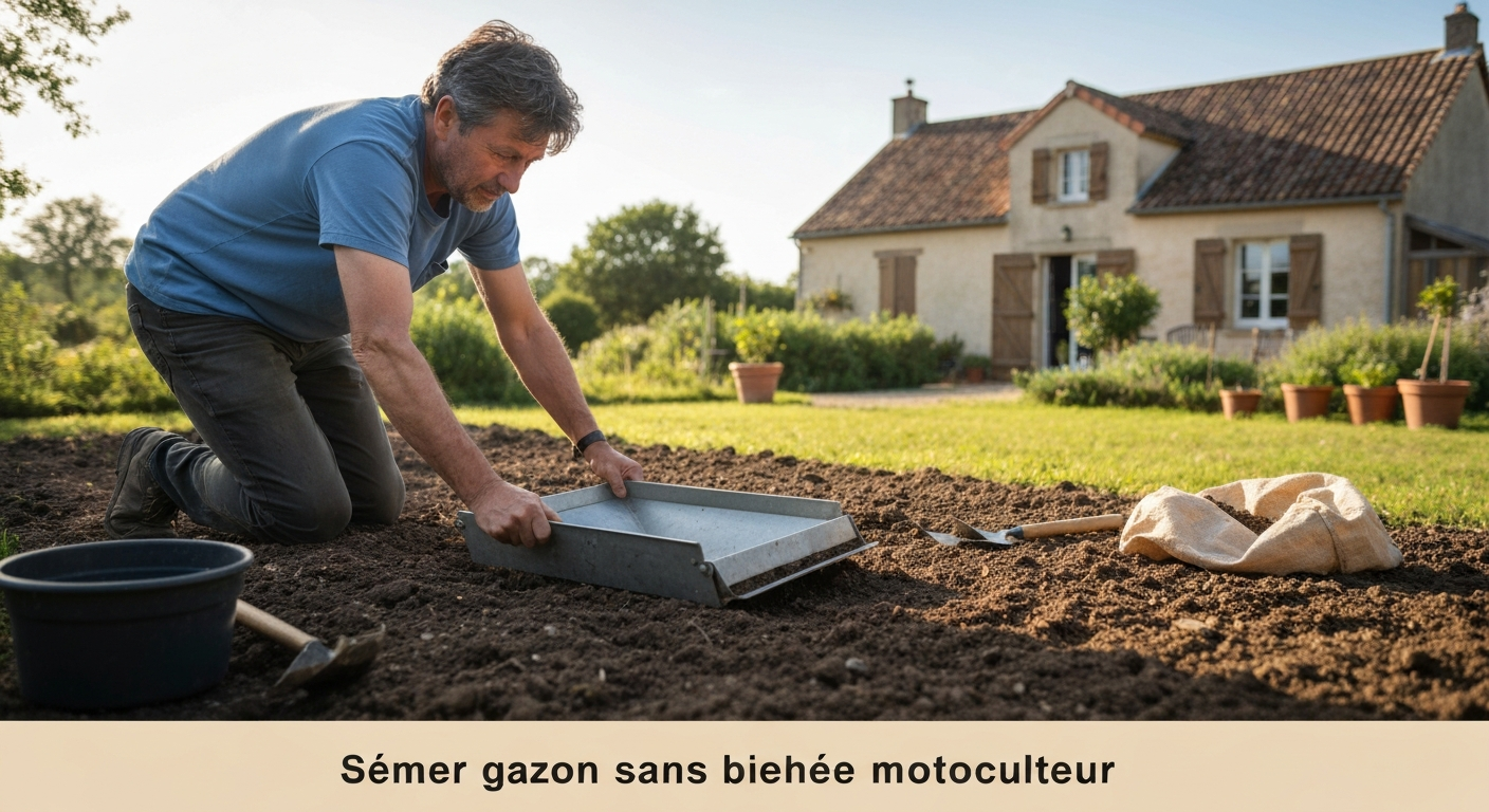Semer gazon sans motoculteur : guide complet pas-à-pas